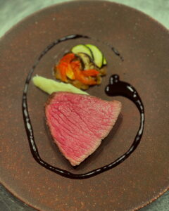 French-style lean Wagyu course at QUNIOMI in Tokyo