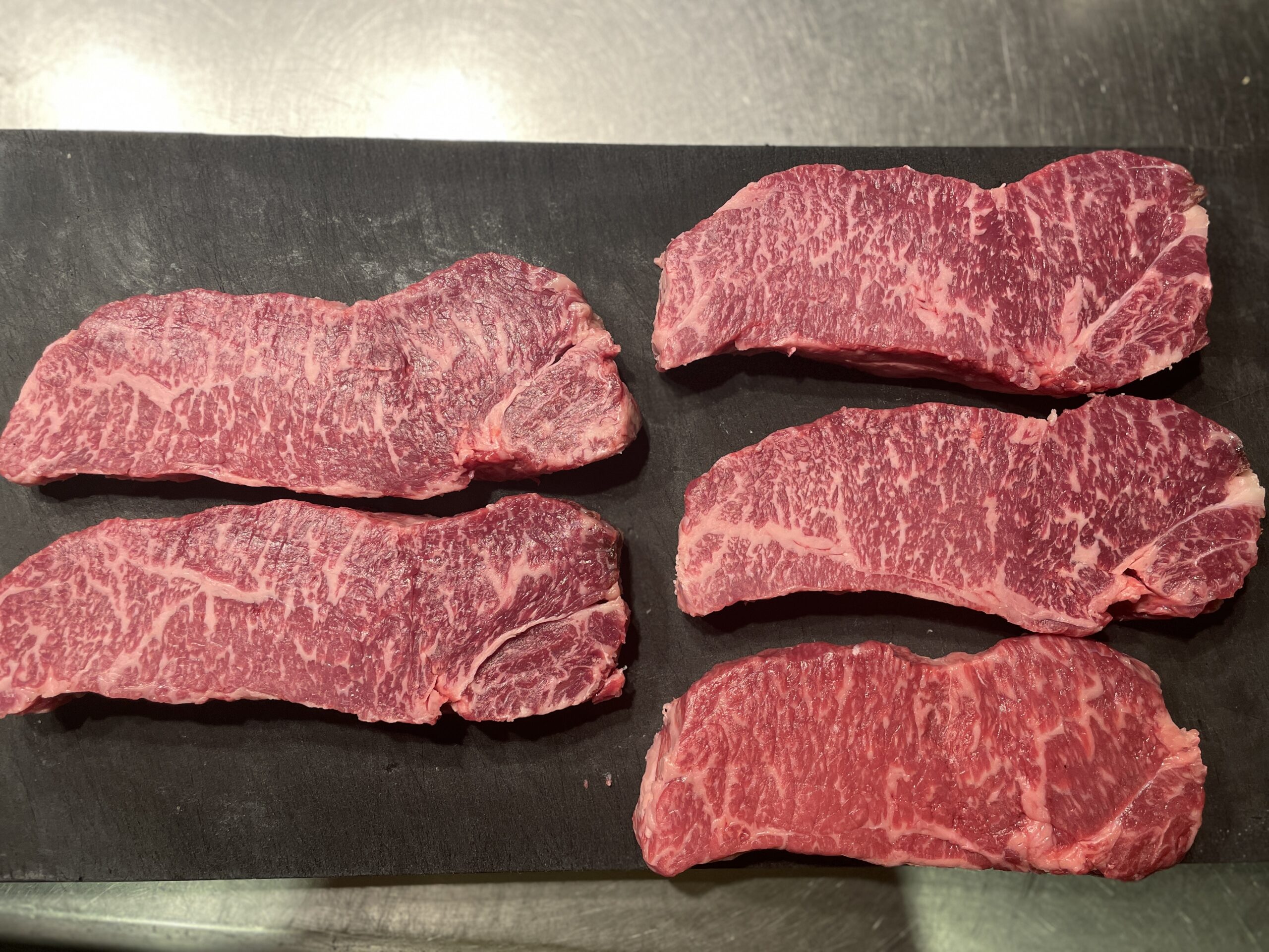 Sliced Wagyu beef